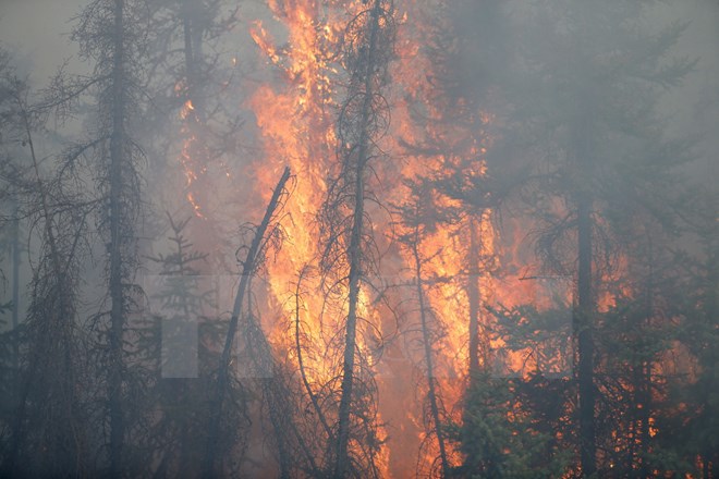 Cháy rừng ở Fort McMurray, Alberta ngày 6/5. (Nguồn: AFP/TTXVN)