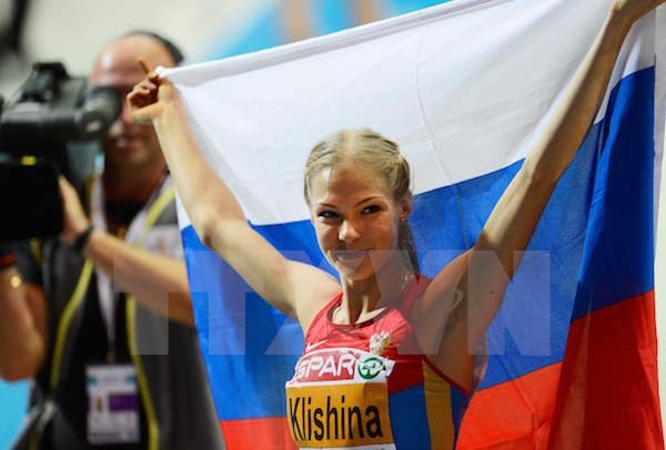 Vận động viên Nga Darya Klishina. (Nguồn: AFP/TTXVN)