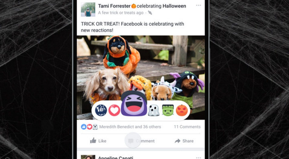 Facebook tung bộ biểu tượng cảm xúc dành riêng cho Halloween