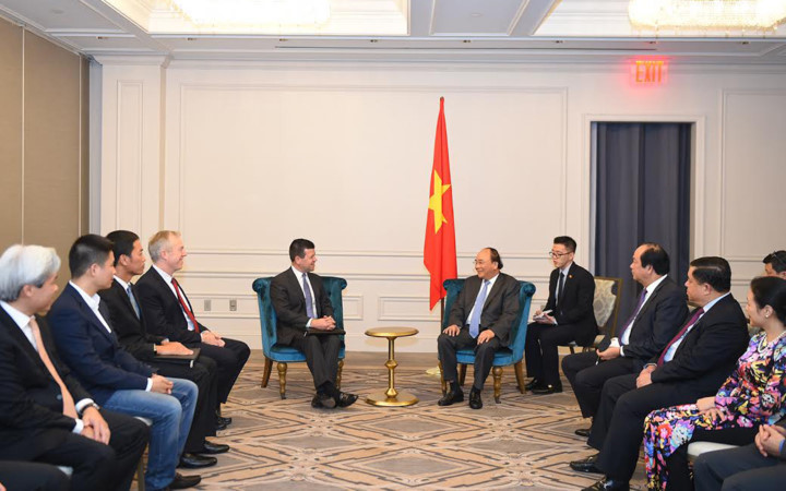 Tiếp đó, Thủ tướng đã tiếp một số doanh nhân, trí thức gốc Việt tại Hoa Kỳ.