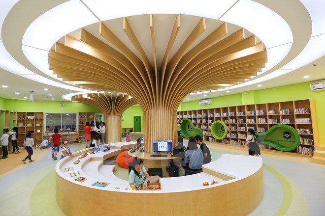 Sáng 16/11, thư viện văn hóa thiếu nhi Việt Nam đã được khai trương tại Thư viện Quốc gia (số 31 Tràng Thi, Hà Nội). (Ảnh: Minh Sơn/Vietnam+)