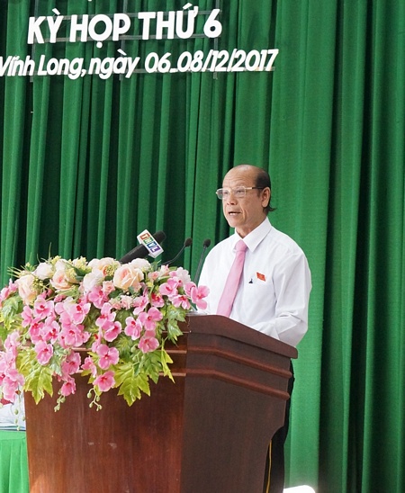 Chủ tịch HĐND tỉnh Trương Văn Sáu phát biểu khai mạc