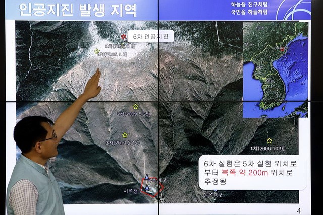 Địa điểm bãi thử hạt nhân Punggye-ri của Triều Tiên - Ảnh: AFP