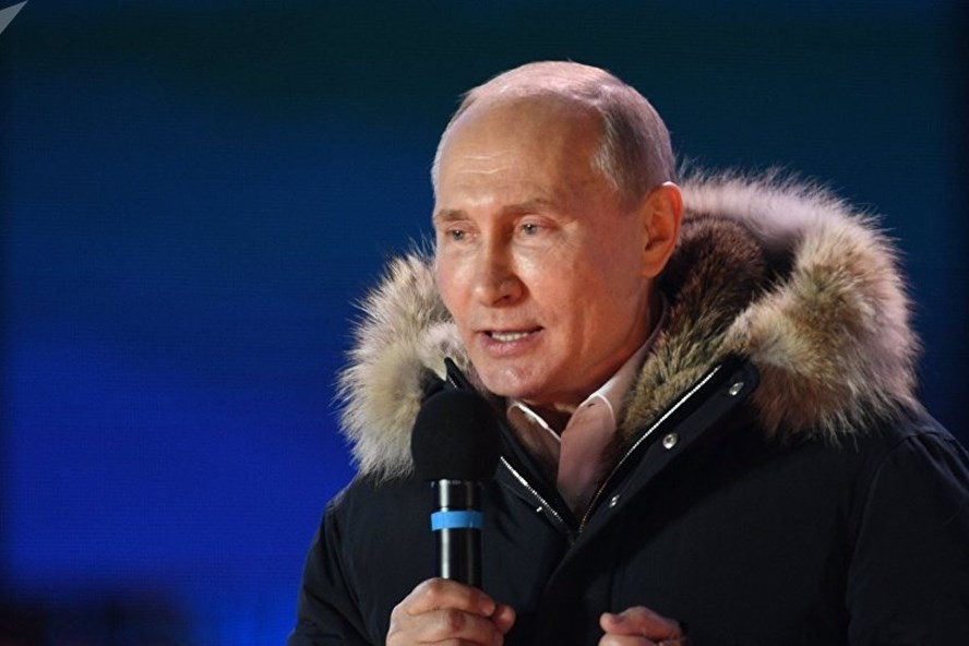  Ông Vladimir Putin tái đắc cử Tổng thống Nga. Ảnh: Sputnik