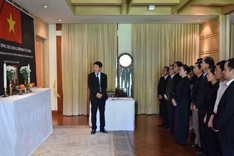 Lễ viếng nguyên Thủ tướng Phan Văn Khải tại Thái Lan. (Ảnh: Sơn Nam/Vietnam+)