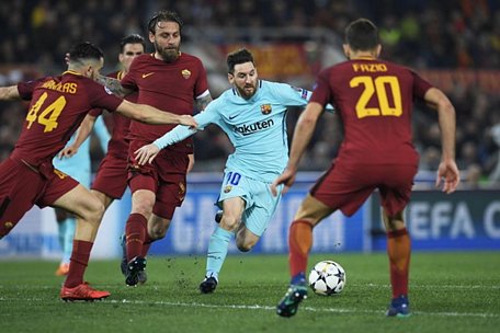AS Roma đã vô hiệu hóa Messi lội ngược dòng ngoạn mục trong trận tứ kết lượt về giành vé vào bán kết Champions League.