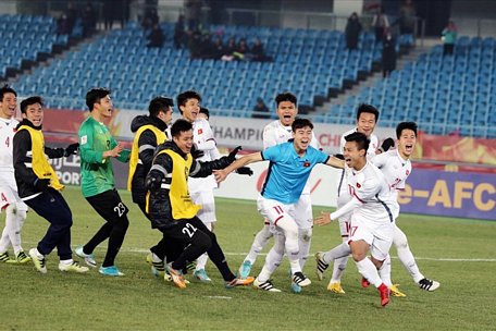 Kì tích vào đến chung kết giải U23 Châu Á 2018 giúp U23 Việt Nam được xếp ở nhóm hạt giống số 1 trước thềm vòng loại U23 Châu Á 2020. Ảnh: Hữu Phạm