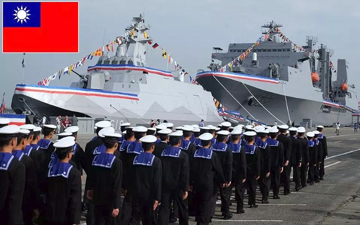 Thứ 18: Đài Loan - Ngân sách quốc phòng: 10,725 tỷ USD: Tổng số quân nhân: 1.932.500; Tổng số máy bay chiến đấu: 850; Xe tăng: 2.005; Xe chiến đấu thiết giáp: 4.350; Tàu hải quân: 87; Tàu khu trục: 0; Tàu ngầm: 4; Chỉ số sức mạnh: 0,3765.