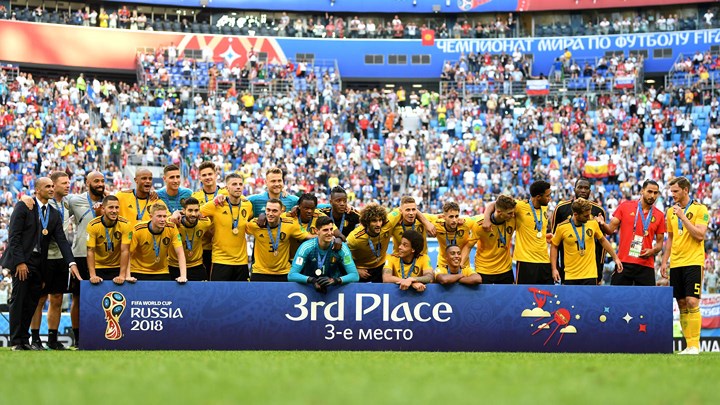 Các thành viên ĐT Bỉ sẽ trở về nhà với chiếc huy chương đồng World Cup 2018 trên cổ.