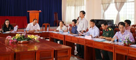 Đoàn khảo sát làm việc tại xã Long Phước