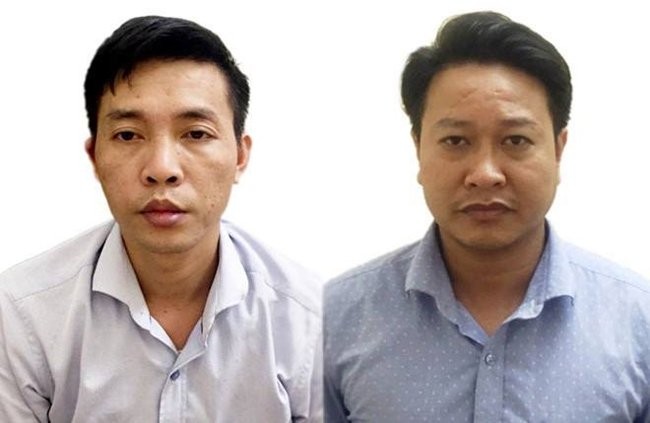 Ông Đỗ Mạnh Tuấn (trái) và ông Nguyễn Khắc Tuấn. Nguồn: Bộ Công an