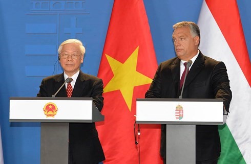 Tổng Bí thư Nguyễn Phú Trọng và Thủ tướng Hungary Orbán Viktor