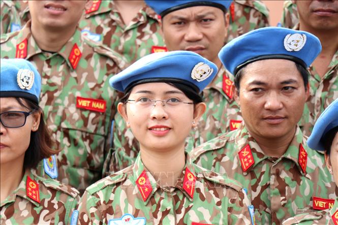 Thiếu úy Huỳnh Cẩm Thơ, một trong 10 thành viên nữ sẽ tham gia nhiệm vụ gìn giữ hòa bình tại Nam Sudan.