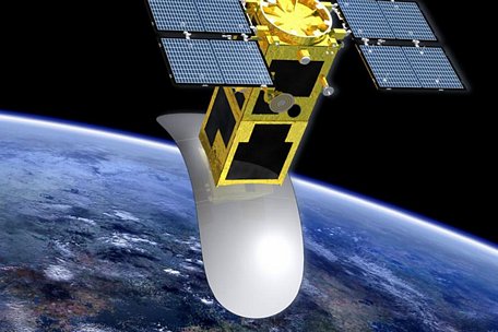  Ảnh mô phỏng vệ tinh LOTUSat-1 trong tương lai. Ảnh: JICA