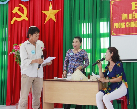 UBND xã Thuận An (TX Bình Minh) tổ chức hội thi Tìm hiểu pháp luật bình đẳng giới và phòng chống bạo lực trên cơ sở giới.