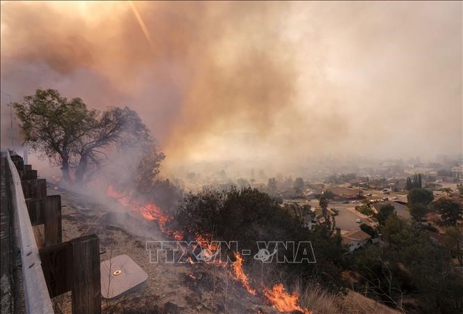 Cháy rừng lan rộng tại California (Mỹ). Ảnh: TTXVN/AFP