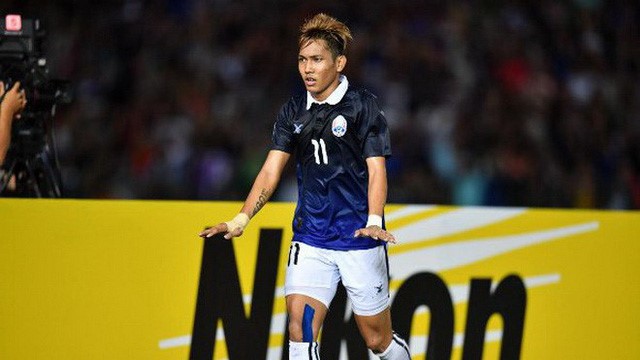 Chan Vathanka tỏa sáng giúp Campuchia có 3 điểm đầu tiên ở AFF Cup 2018
