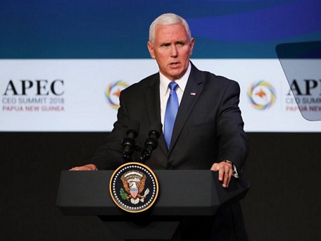 Phó Tổng thống Mỹ Mike Pence tại APEC 2018. Ảnh: CNN