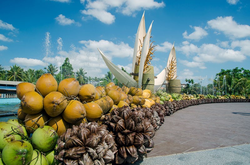 Con đường dừa tại Lễ hội Dừa Bến Tre lần thứ IV năm 2015. Ảnh: CTV