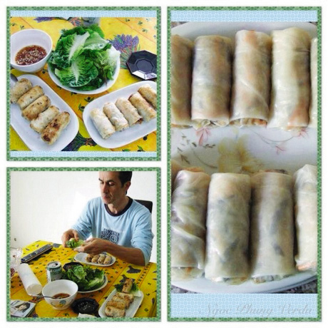 Chị Võ Ngọc Phụng nấu những món đặc trưng Việt Nam và giới thiệu văn hóa ẩm thực quê mình cho anh chồng Tây thưởng thức.