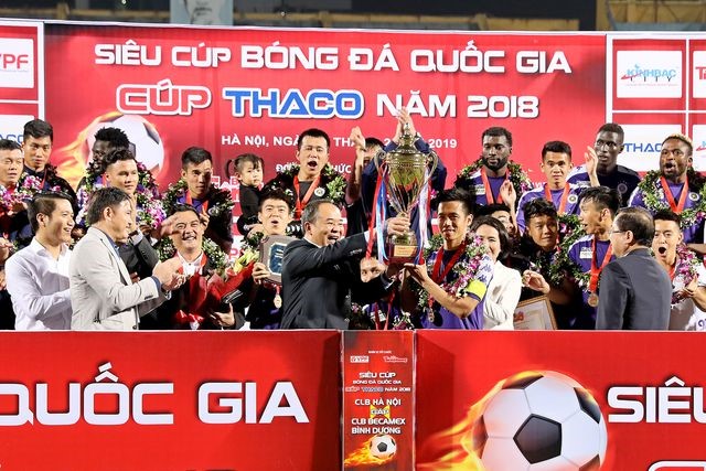 Niềm vui vô địch của Hà Nội FC - Ảnh: Gia Hưng
