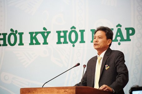 Tổng Biên tập Báo Đắk Nông-Nguyễn Hồng Hải phát biểu tại hội thảo.