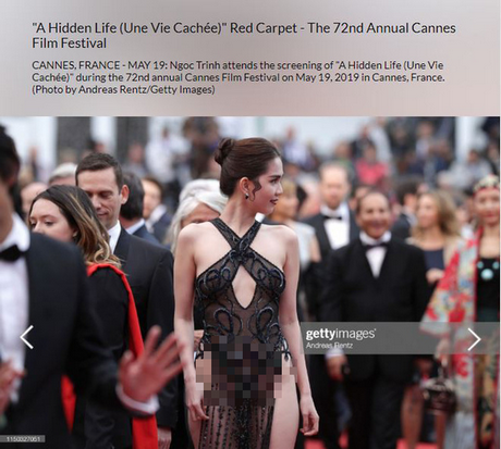 Hình ảnh phản cảm của Ngọc Trinh tại Cannes