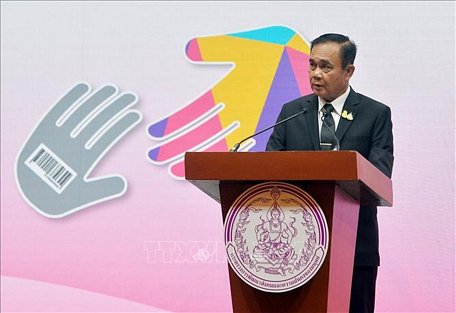 Thủ tướng tái đắc cử của Thái Lan Prayut Chan-o-cha phát biểu tại một sự kiện ở Bangkok, Thái Lan ngày 5/6/2019. Ảnh: THX/TTXVN