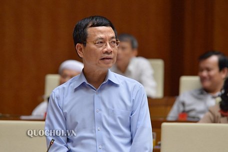  Bộ trưởng Bộ thông tin và Truyền thông Nguyễn Mạnh Hùng. Ảnh: Quochoi.vn