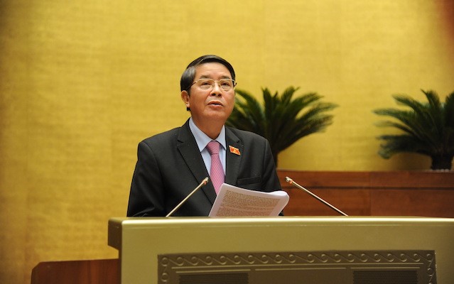 Chủ nhiệm Ủy ban Tài chính của Quốc hội Nguyễn Đức Hải phát biểu chiều 11/6.