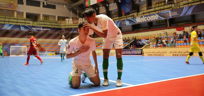 U20 Futsal Indonesia thể hiện sức mạnh đáng nể ở giải U20 Futsal châu Á. (Ảnh: AFC).