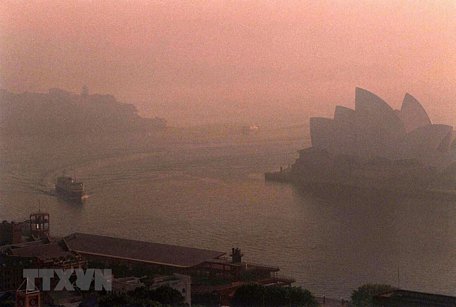 Ảnh tư liệu: Khói mù ô nhiễm bao phủ Sydney, Australia. (Nguồn: AFP/ TTXVN)