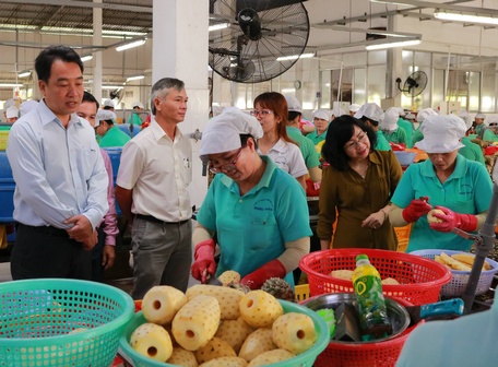 Phó Chủ tịch Phụ trách UBND tỉnh- Lữ Quang Ngời đến thăm doanh nghiệp sản xuất kinh doanh hiệu quả.