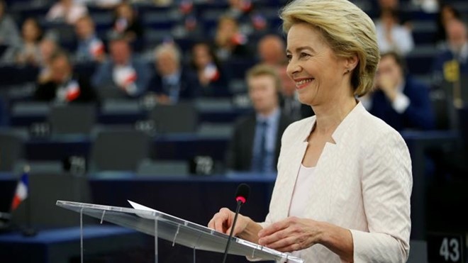 Bà Ursula von der Leyen kêu gọi các nghị sĩ đồng lòng vì một châu Âu thống nhất và mạnh mẽ. Ảnh: Reuters. 