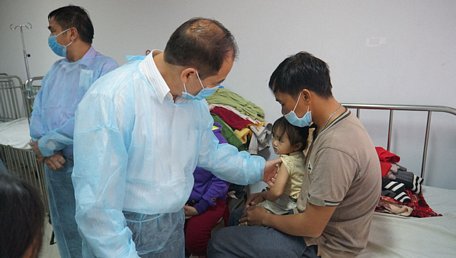 Bệnh nhân đang điều trị cách ly tại BVĐK vùng Tây Nguyên. Ảnh: VTV