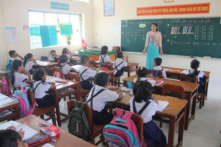 Ngành giáo dục quan tâm đầu tư nâng cao chất lượng giáo dục vùng đồng bào dân tộc. Trong ảnh: Học sinh Trường Tiểu học Phù Ly.
