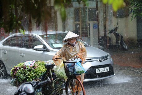 Thủ đô Hà Nội ngày có mưa rào và dông rải rác. Gió nhẹ. Ảnh minh họa: Lê Phú