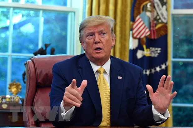 Tổng thống Mỹ Donald Trump phát biểu tại cuộc họp ở Washington, DC ngày 11/10/2019. (Nguồn: AFP/TTXVN)