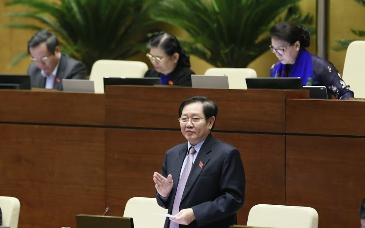 Bộ trưởng Bộ Nội vụ Lê Vĩnh Tân trả lời chất vấn trước Quốc hội