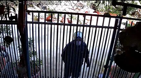 Hình ảnh camera an ninh ghi lại một đối tượng lạ mặt xuất hiện trước nhà một người dân, sau đó cắt ổ khóa cửa và đột nhập vào bên trong lấy tài sản.