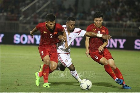  U23 Việt Nam đã có khởi đầu tốt trước U23 UAE. Ảnh: TTXVN