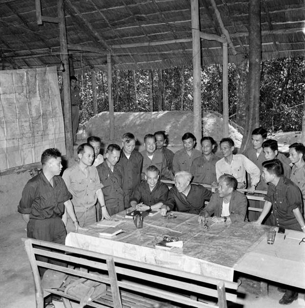  Bộ Chỉ huy Chiến dịch Hồ Chí Minh tại căn cứ Tà Thiết-Lộc Ninh. (Ảnh: TTXVN)
