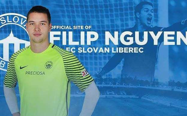Thủ môn gốc Việt Filip Nguyễn đang thi đấu tại CLB Slovan Liberec của CH Séc, được thầy Park 