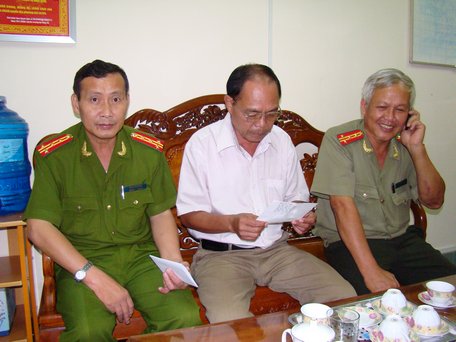 Những đồng chí trong Ban Giám đốc Công an tỉnh Vĩnh Long đã từng tham gia phá án.