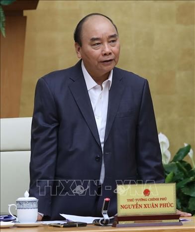 Thủ tướng Nguyễn Xuân Phúc phát biểu tại cuộc họp. Ảnh: Thống Nhất/TTXVN.