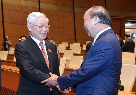 Tổng Bí thư, Chủ tịch nước Nguyễn Phú Trọng và Thủ tướng Chính phủ Nguyễn Xuân Phúc.