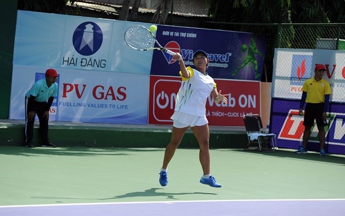 Đào Minh Trang lên ngôi vô địch đơn nữ sau trận chung kết kịch tính với Nguyễn Thị Mai Hương ngày 21-6. (Ảnh: VTF)