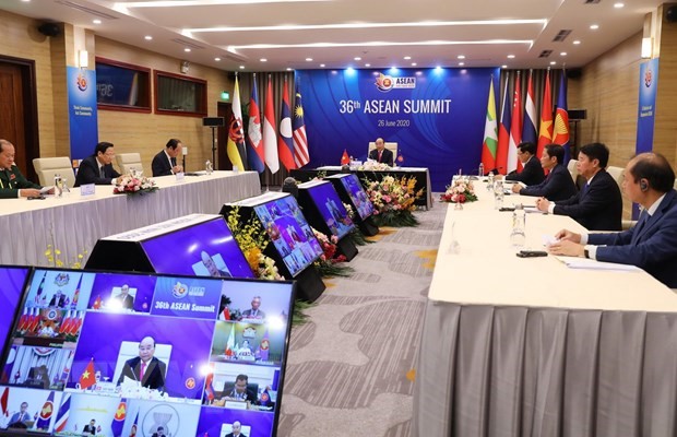 Quang cảnh Phiên toàn thể Hội nghị Cấp cao ASEAN lần thứ 36, tại Trung tâm Hội nghị Quốc tế, Hà Nội. (Ảnh: Thống Nhất/TTXVN)