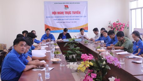 10.7- Hue- trung uong doan: Các đại biểu tham dự hội nghị tại điểm cầu Vĩnh Long