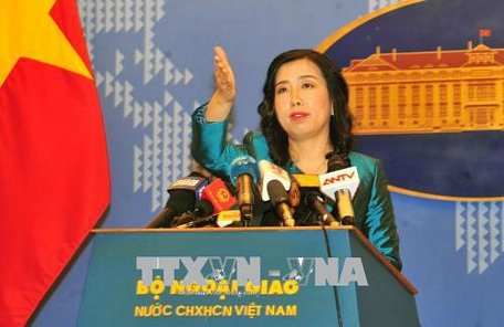 Người phát ngôn Bộ Ngoại giao Việt Nam Lê Thị Thu Hằng. Ảnh: Nguyễn Khang/TTXVN